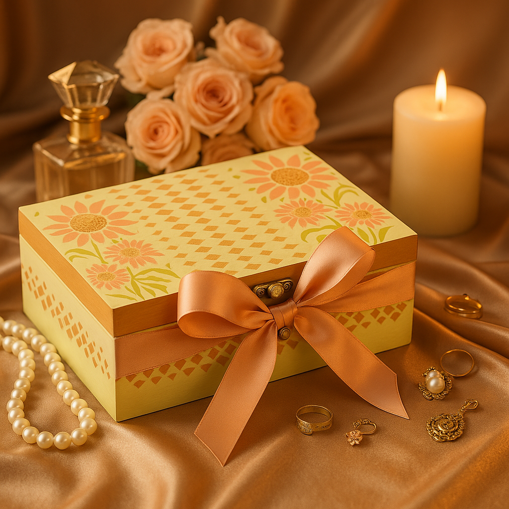 Pastel Green Bloom Jewelry Box