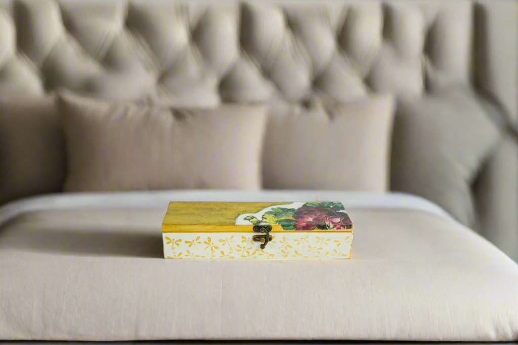 Imperial Grace Gold & White Opulent Jewelry Box