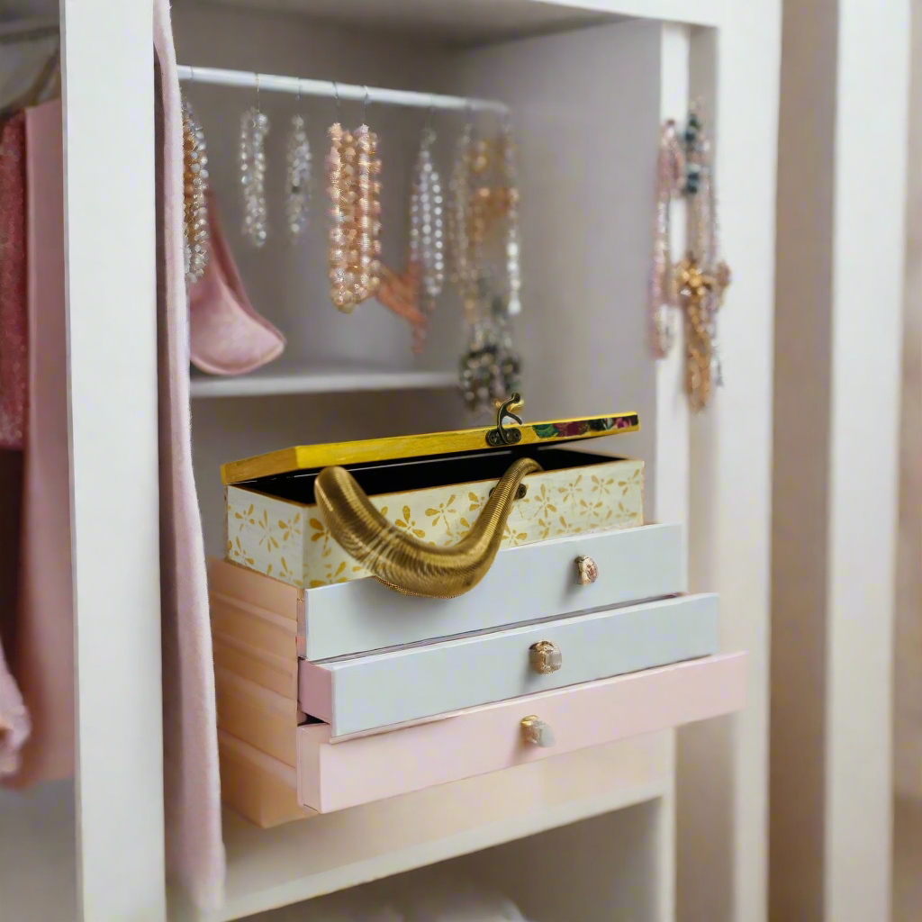 Imperial Grace Gold & White Opulent Jewelry Box