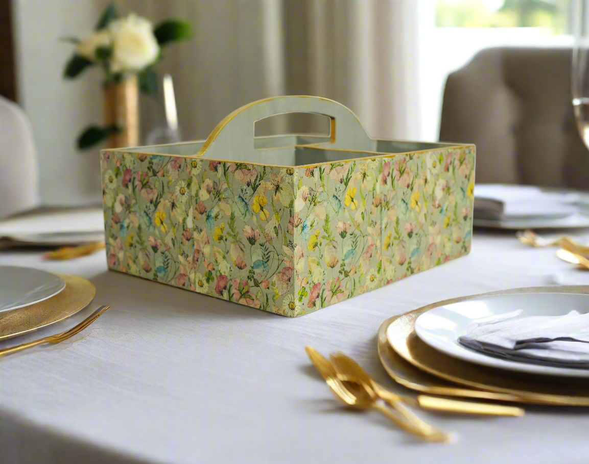 Elegant Sunlit Luxe Floral Large Organizer