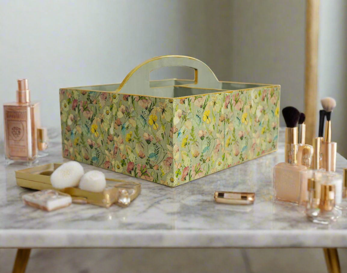 Elegant Sunlit Luxe Floral Large Organizer