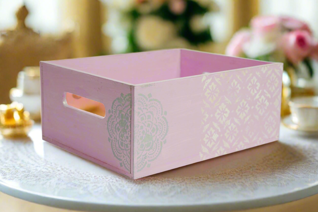 Steely Pink Floral Organizer / Utility Holder – Chic & Versatile Storage