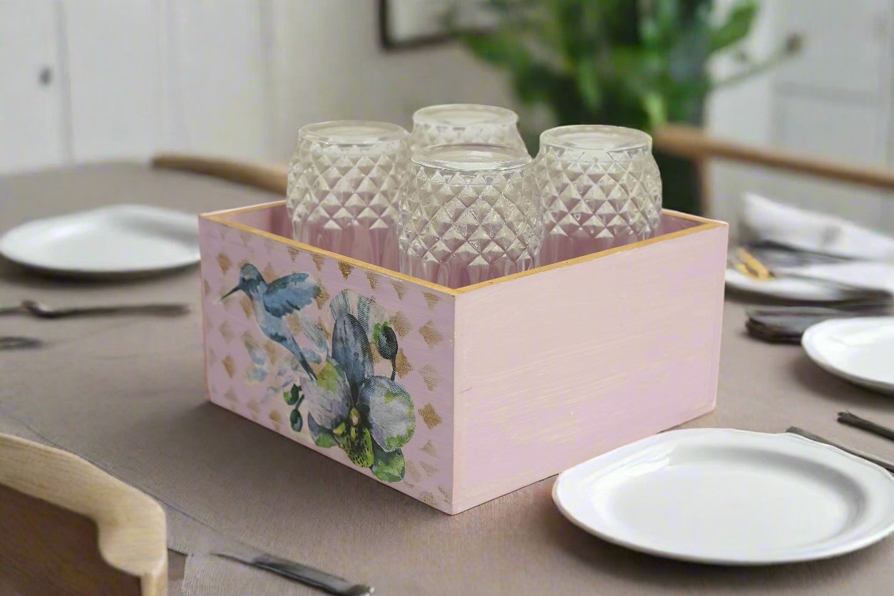 Lavender Birdie Floral Multipurpose Organizer