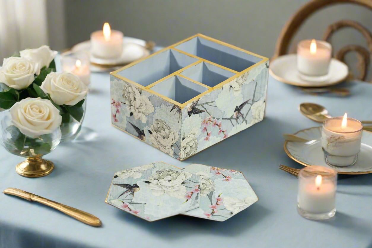 Soft Blue & White - Luxe Multipurpose Utility Holder