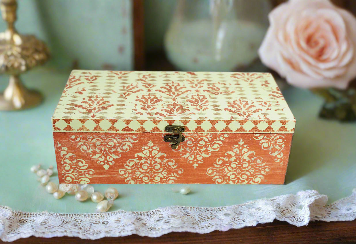 Mint Green & Luxe Copper Jewelry Box