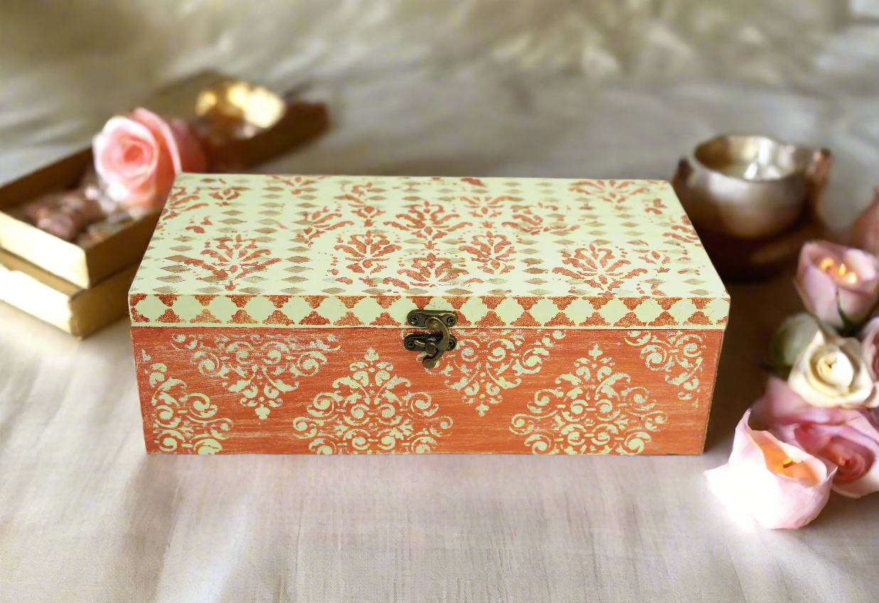 Mint Green & Luxe Copper Jewelry Box