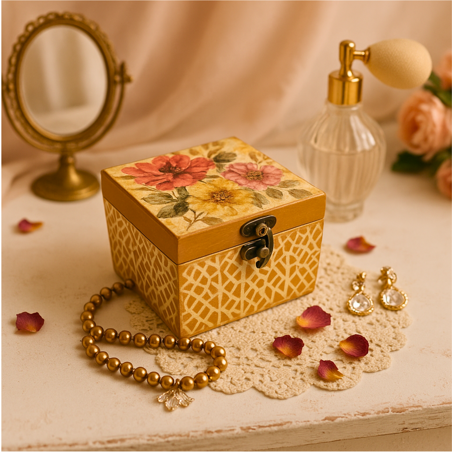 Blossom Grace Opulent Jewelry Box