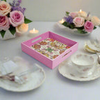 Graceful Violet Floral Tray