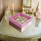 Graceful Violet Floral Tray
