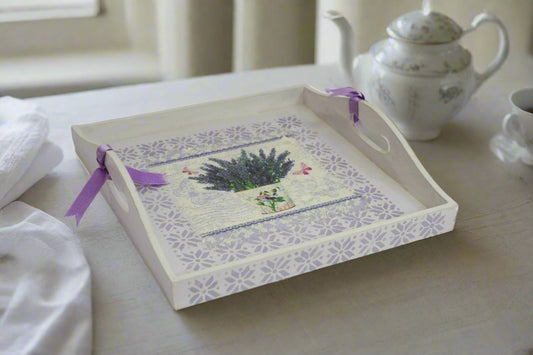 Elegant Lavender Square Tray