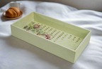 Pastel Lime Green Floral Tray