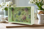 Soft Green Floral Tray – Graceful & Versatile