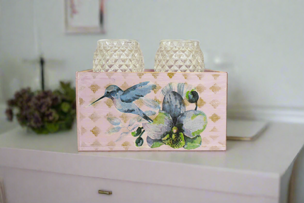 Lavender Birdie Floral Multipurpose Organizer