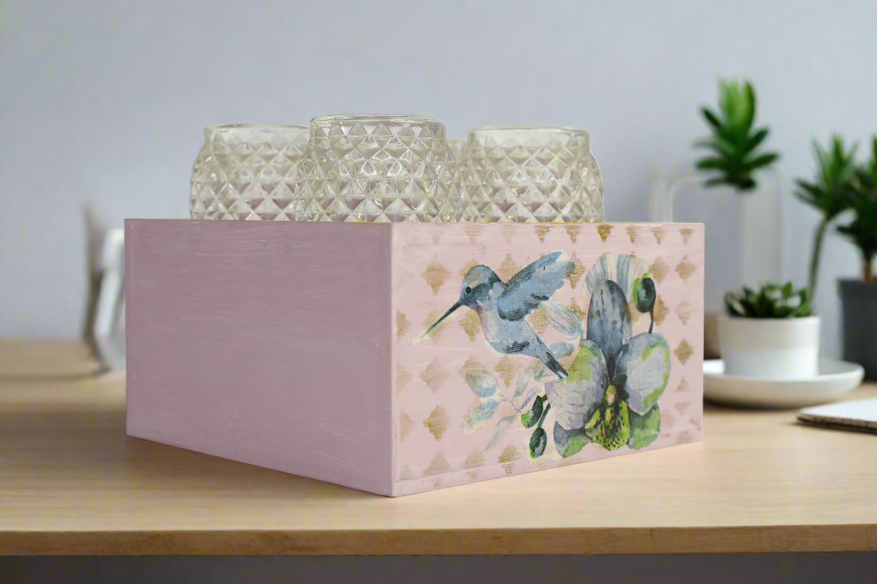 Lavender Birdie Floral Multipurpose Organizer