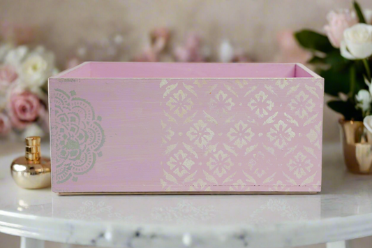 Steely Pink Floral Organizer / Utility Holder – Chic & Versatile Storage