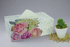 Soft White Luxe Floral Tissue Box – Elegant & Functional