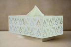 Soft White Luxe Floral Tissue Box – Elegant & Functional