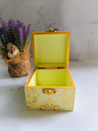 White & Pistachio Mini Jewellery Box