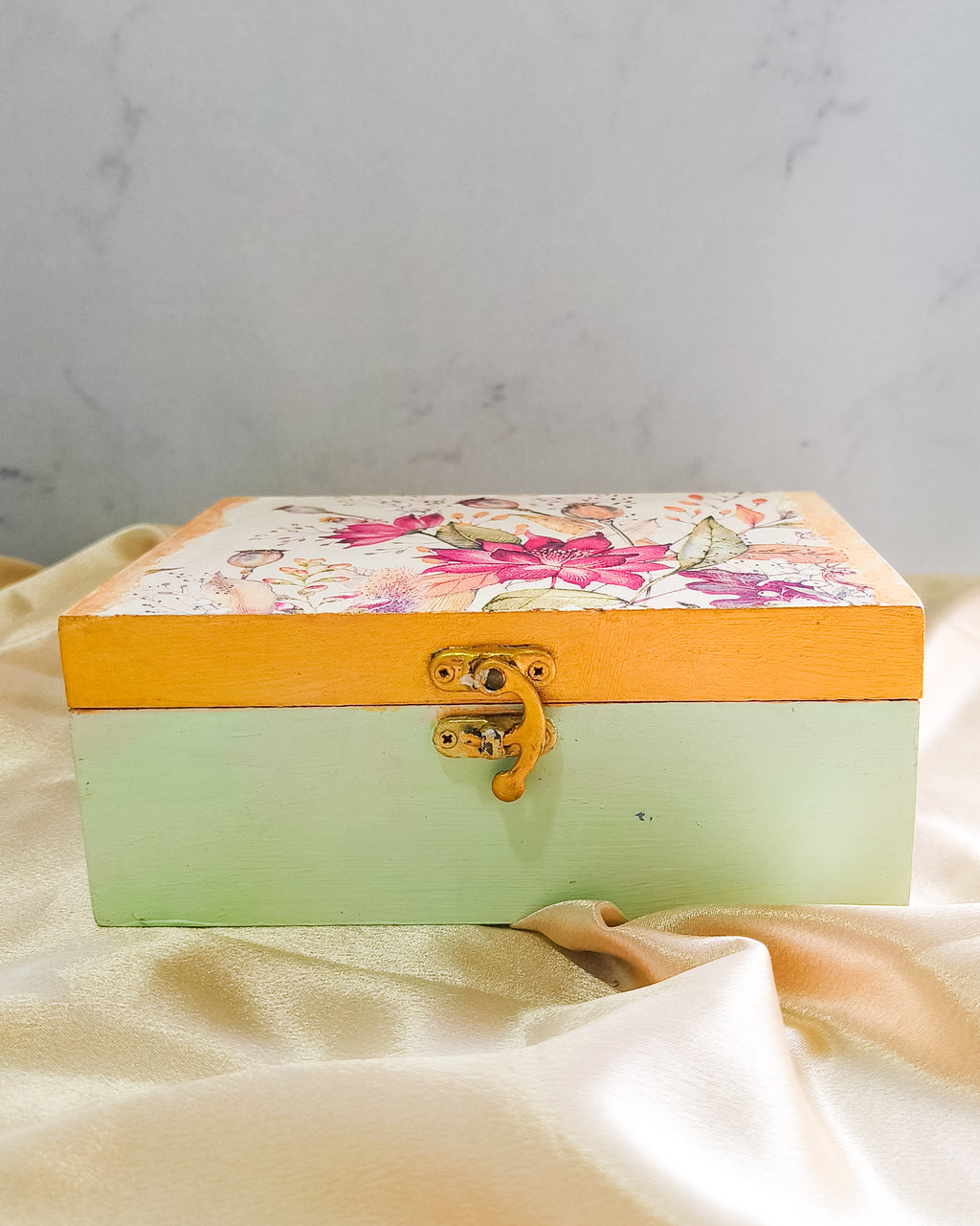 Floral Mint Jewellery Box