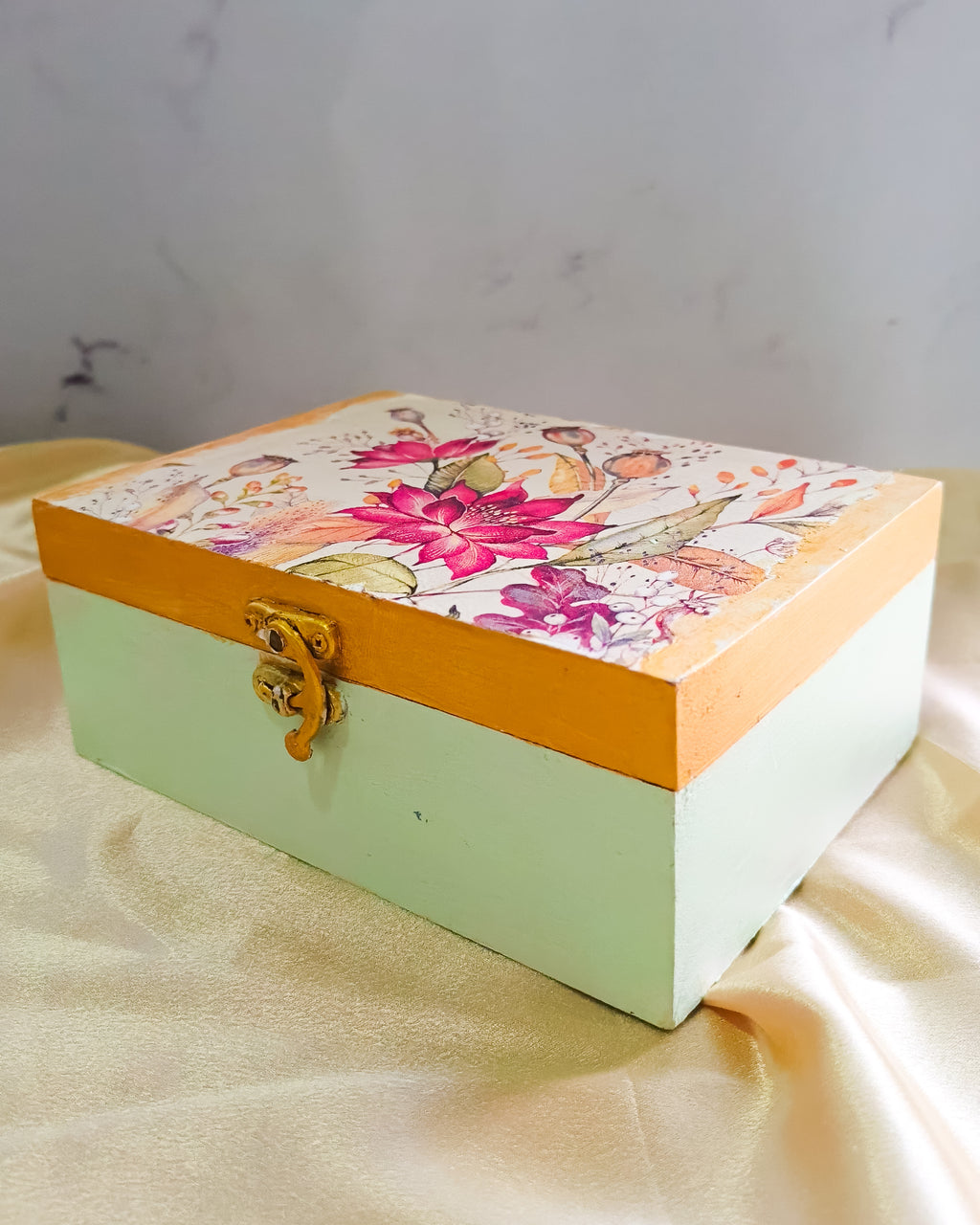 Floral Mint Jewellery Box