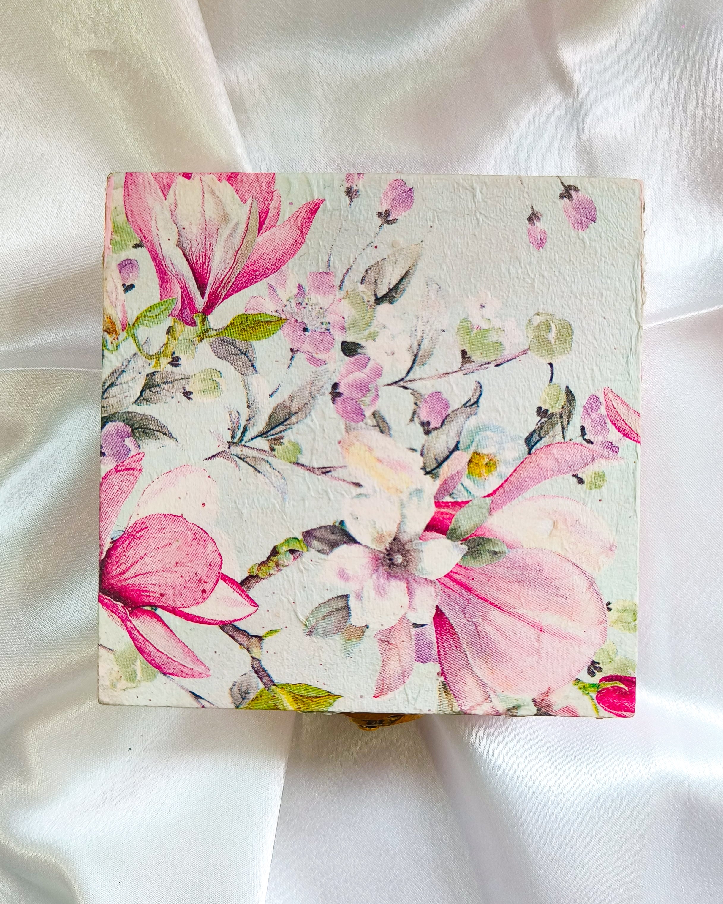 Floral Mint Mini Jewellery Box